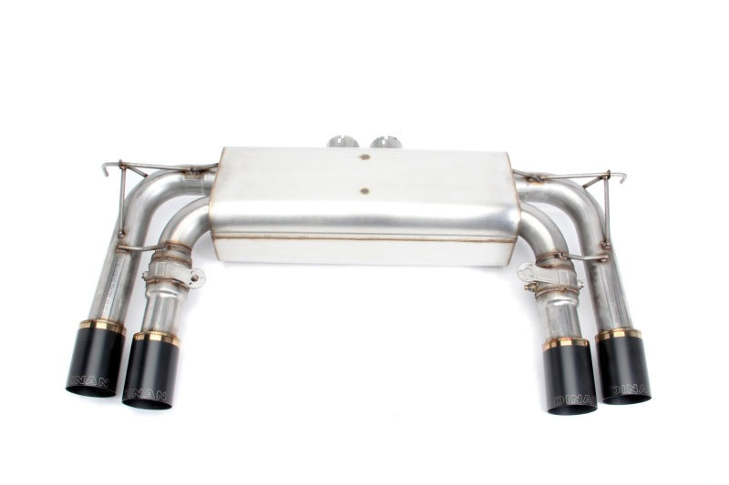 Dinan 15-19 BMW X5 M/X6 M (F85/F86) Free Flow Axleback Exhaust System - Black Tips