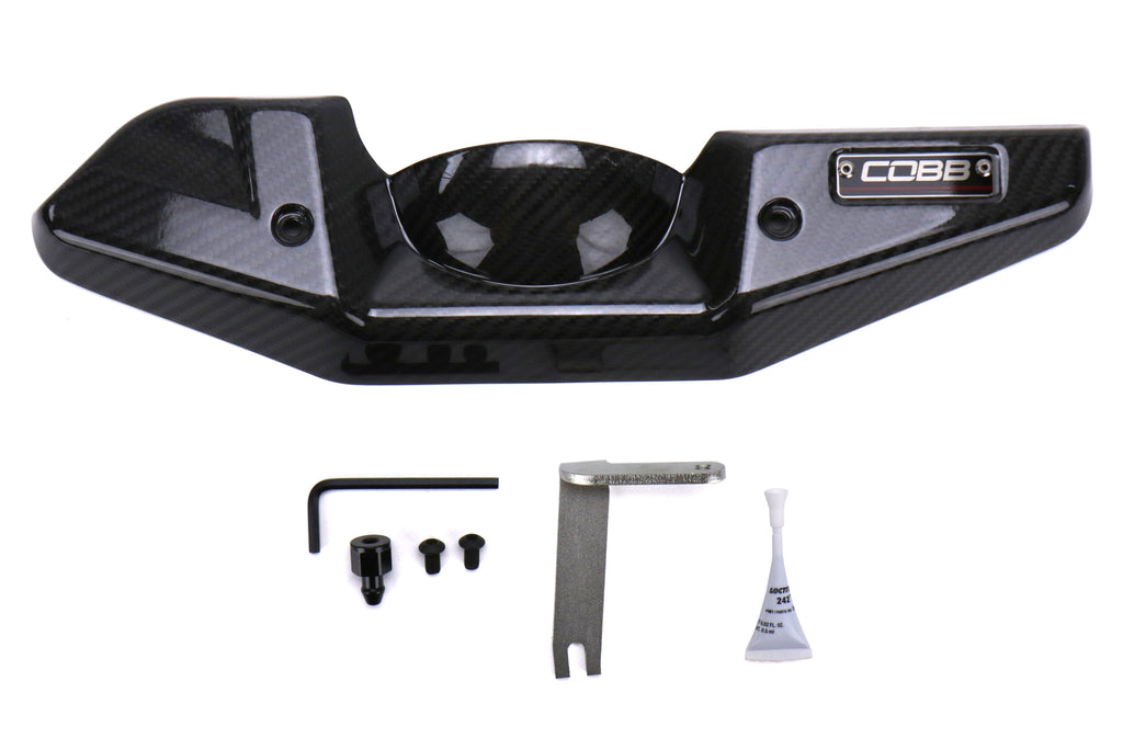 Cobb Redline Carbon Fiber Alternator Cover - Gloss Finish - 2008-2021 Subaru STI / 2008-2014 Subaru WRX