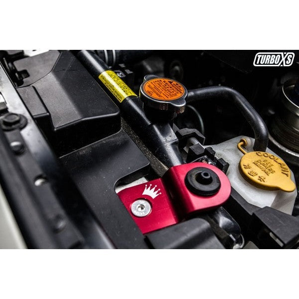 TurboXS Radiator Stay Red - 2015-2021 Subaru WRX / STI
