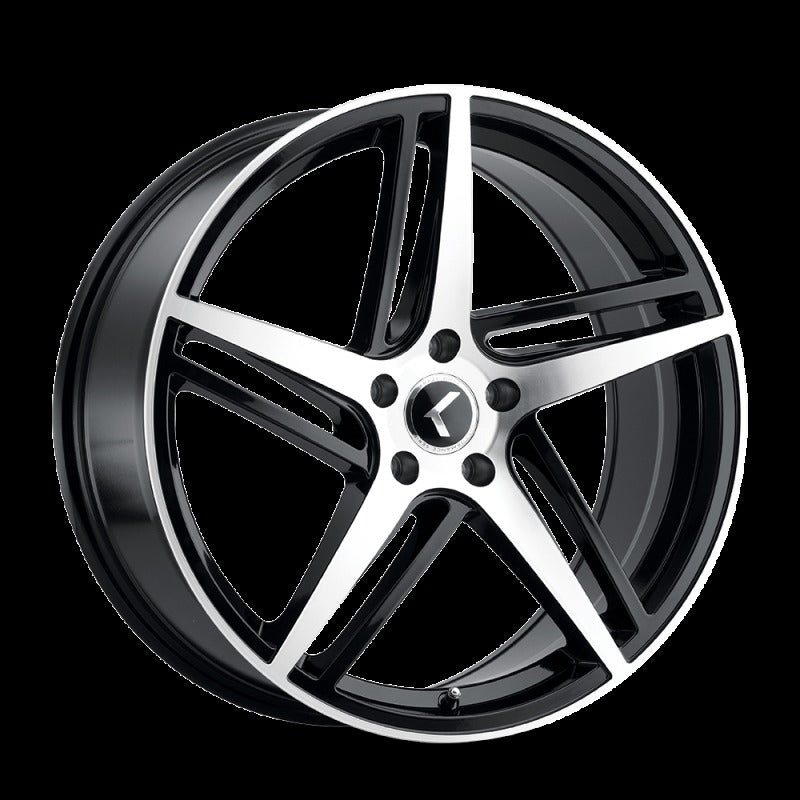 Kraze KR195 Milano 20x8.5 5x114.3 +38 Offset Gloss Black Machined Wheel