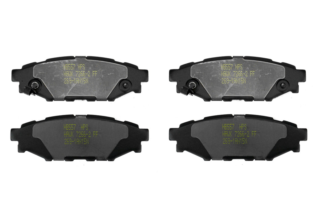 Hawk HPS Rear Brake Pads - Subaru (+15-21 WRX / 13-20 BRZ / 09-17 Forester / 08-16 Impreza / 05-14 Legacy / 06-14 Outback)