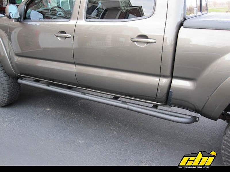 T2/T3 Toyota Tacoma Classic Bolt On Rock Sliders 2016+ Longbed DOM Upgrade Drawn Over Mandrel CBI Offroad