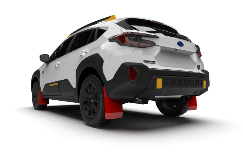 Rally Armor Red UR Mud Flap - Black Logo (Wilderness, No Drill) - 2024-2026 Subaru Crosstrek