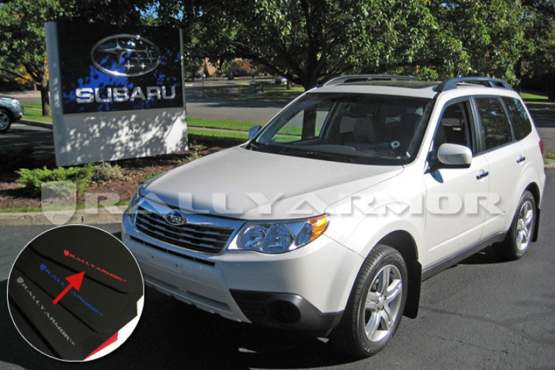 Rally Armor UR Mud Flap w/Red Logo - Black - 2009-2013 Subaru Forester