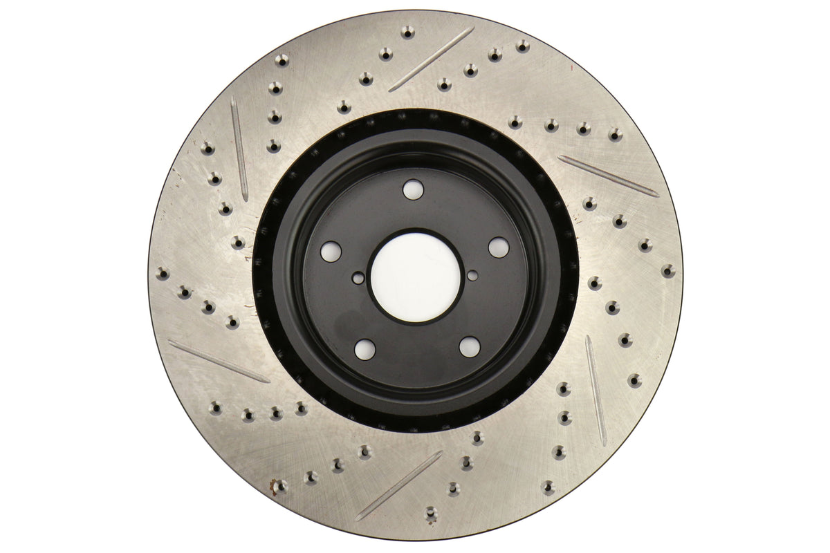 Stoptech Drilled and Slotted Rotor Single Front Left - 2005-2017 Subaru STI