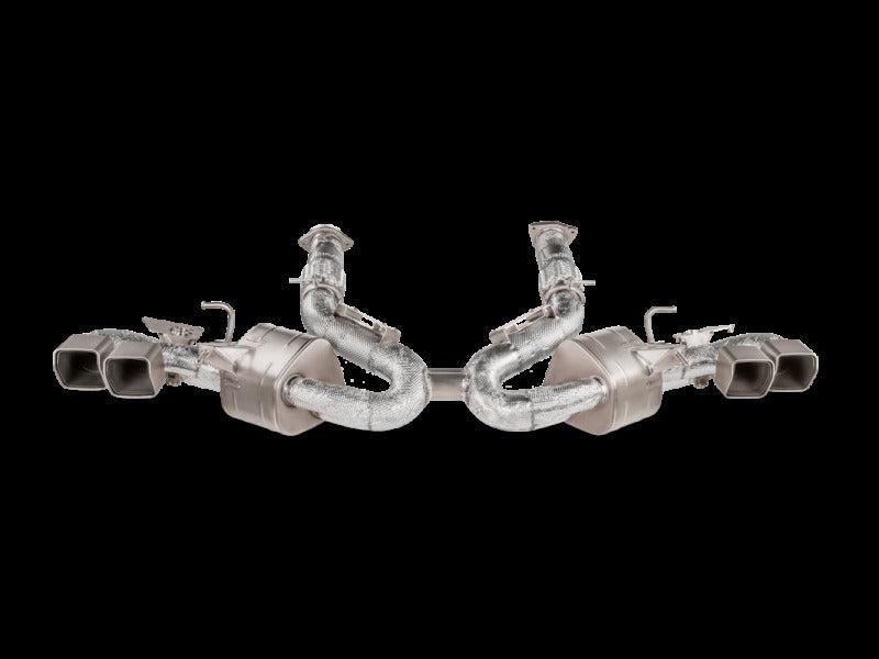 Akrapovic Slip-On Line Titanium with Titanium Tips for 2020 Chevrolet Corvette Stingray (C8) OPF/GPF - S-CO/TI/4