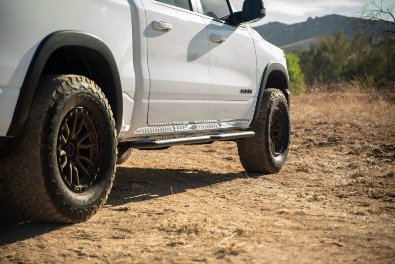 DV8 Offroad 19-25 RAM 1500 Crew Cab OE Plus Side Steps - Black Steel