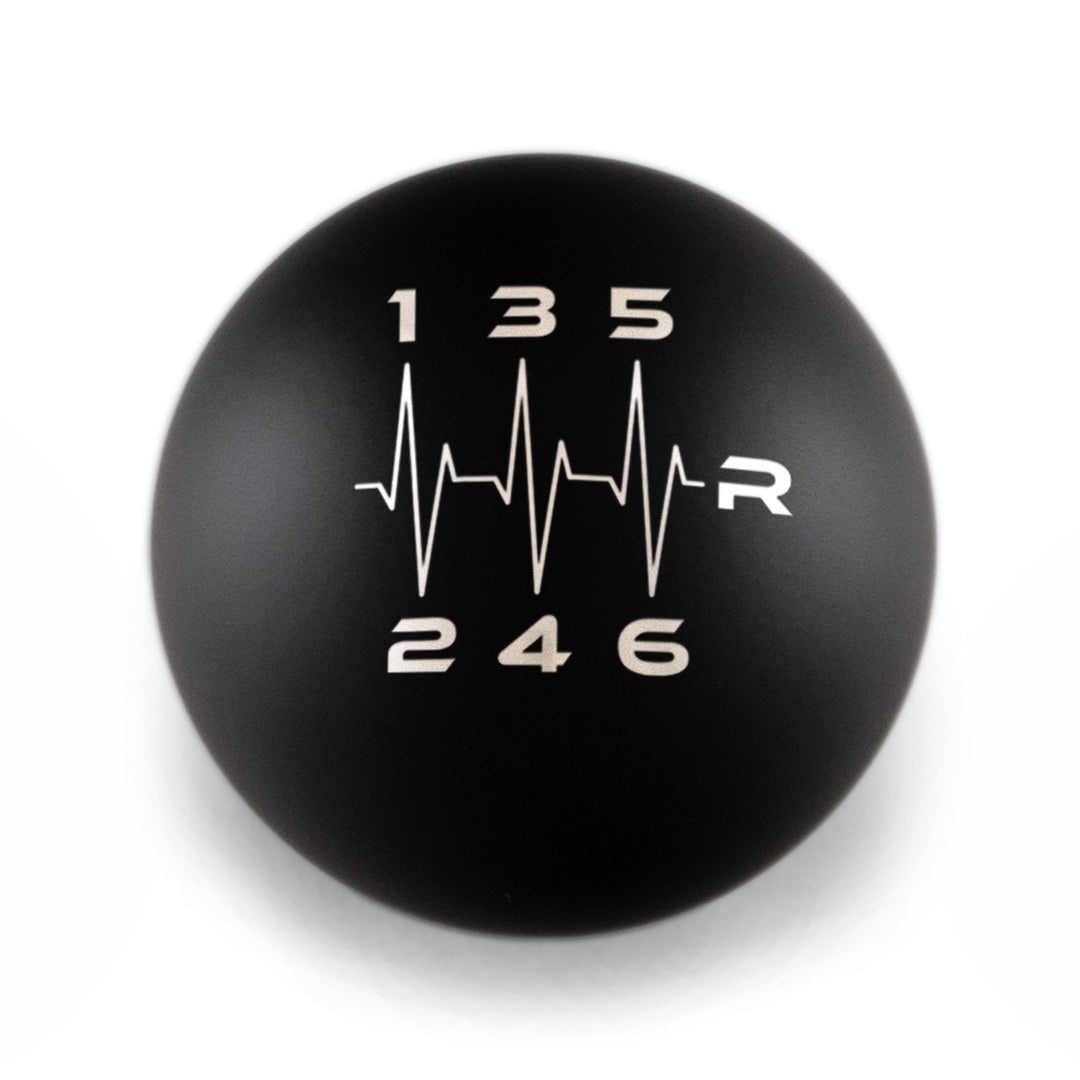 Billetworkz Weighted Shift Knob - 6 Speed Heartbeat Engraving - Subaru STI
