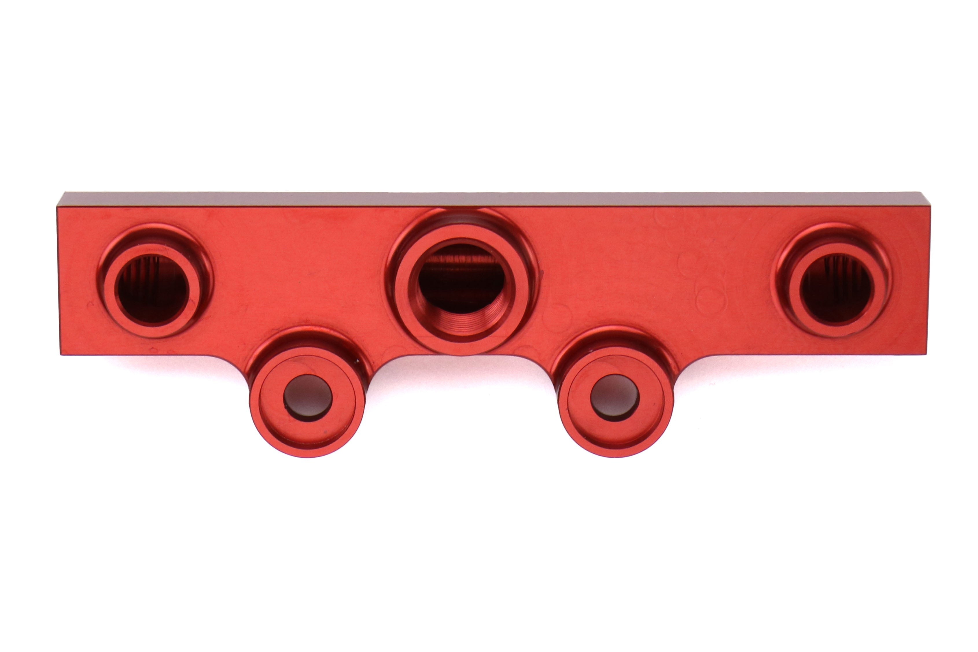 IAG V3 Top Feed Fuel Rails Red - Subaru Models (inc. 2002-2014 WRX / 2007+ STI)