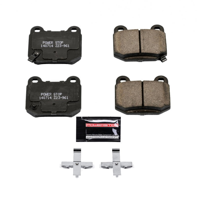 Power Stop Rear Z23 Evolution Sport Brake Pads w/Hardware - 2004-2017 Subaru STI / 2017-2020 & 2022-2026 Subaru BRZ w/ Brembo
