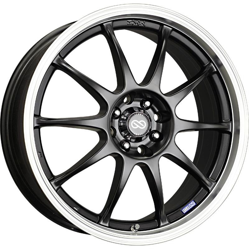Enkei J10 18X7.5 5x108/115 38mm Offset 72.6mm Bore Black Wheel (MOQ 40)