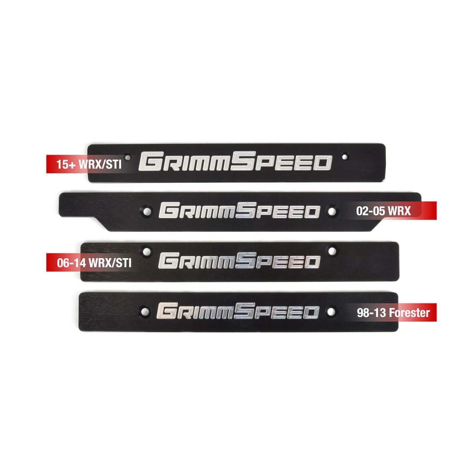 GrimmSpeed License Plate Delete Black/Silver - 2006-2014 Subaru WRX/STI
