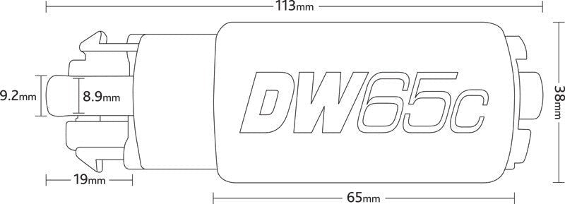 DeatschWerks DW65c Series Fuel Pump w/ Install Kit - Subaru Models (inc. 2008-2014 WRX / 2008+ STI)