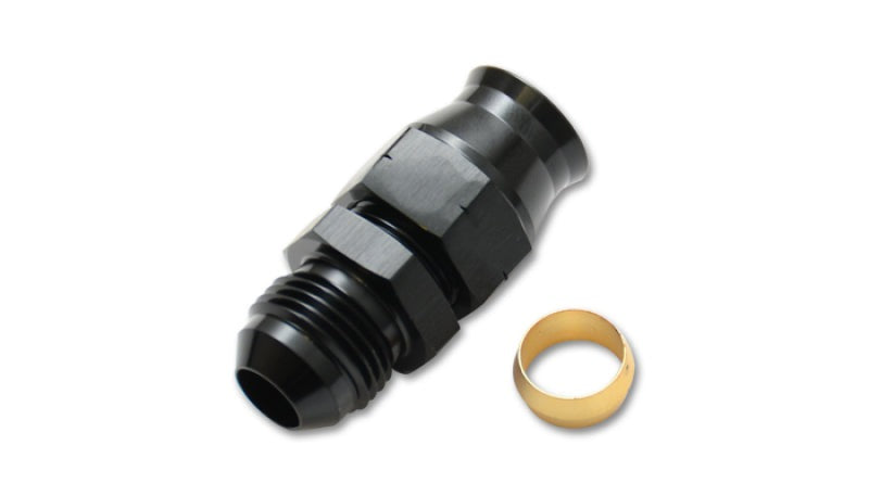 Vibrant Performance Tube to Male AN Adapter with Brass Olive Inserts, -8AN, Tube Size - 0.375in, Custom Automotive Fabrication - Part 16457