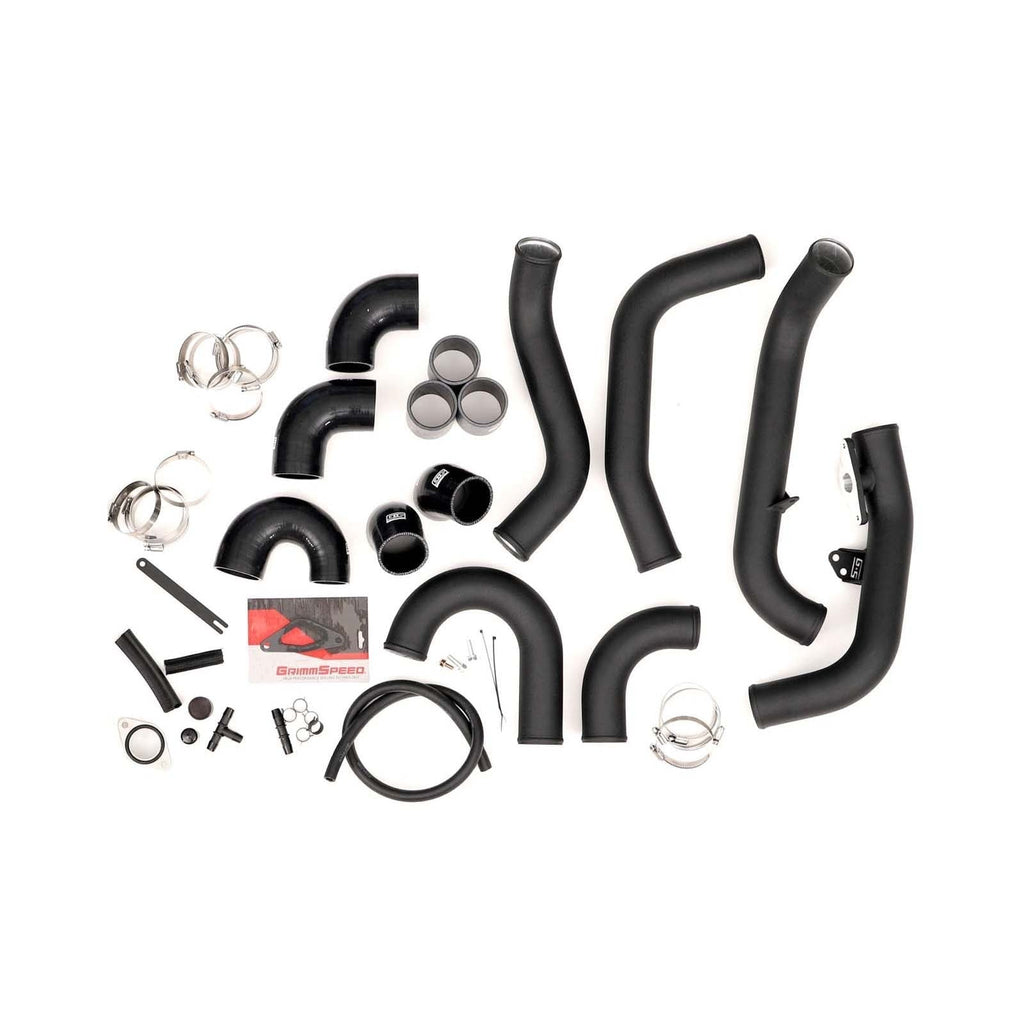 GrimmSpeed Front Mount Intercooler Pipe Kit Black - 2015-2021 Subaru STI