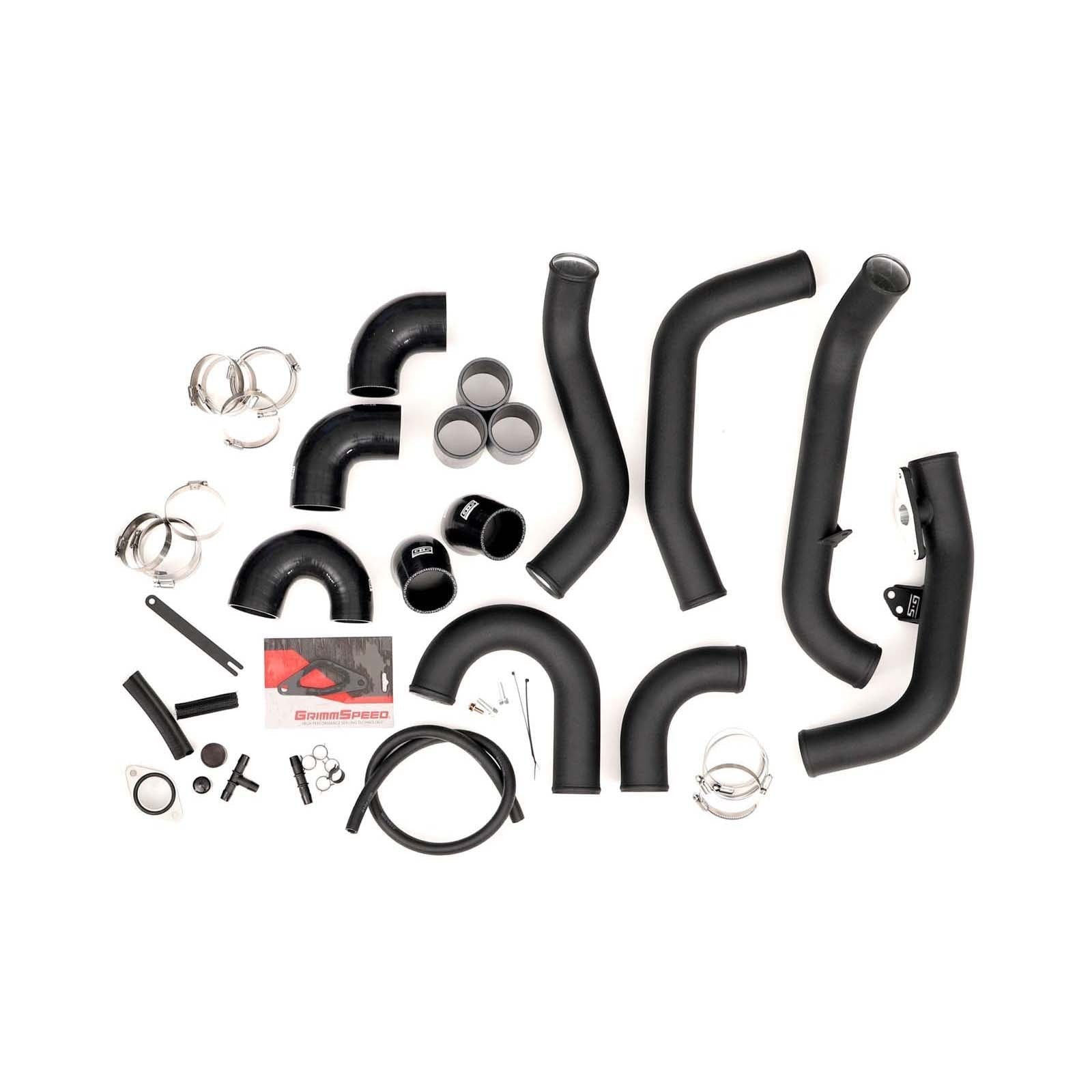 GrimmSpeed Front Mount Intercooler Pipe Kit Black - 2015-2021 Subaru STI
