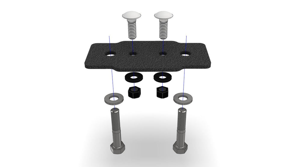 RotoPax Mount Crossbar Mount Powdercoat Black Prinsu