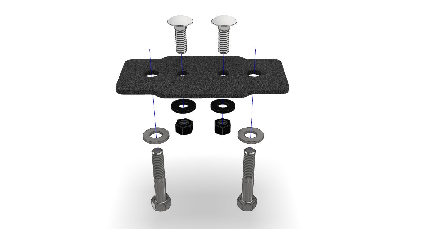 RotoPax Mount Crossbar Mount Powdercoat Black Prinsu