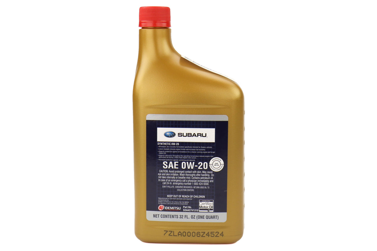 Subaru 0W20 Synthetic Motor Oil (1 Quart) - Universal