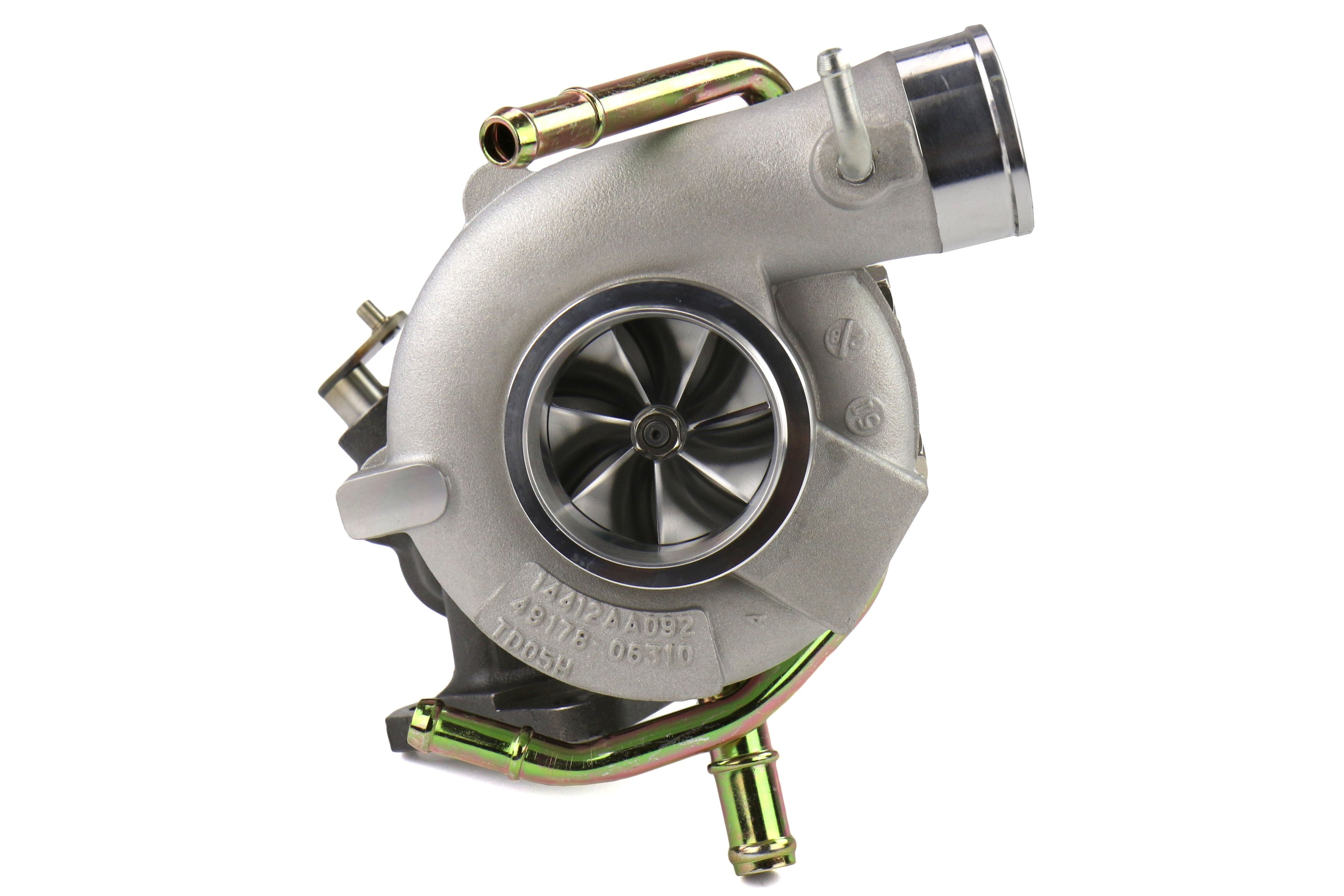 Forced Performance FP BLUE Turbocharger Subaru STI 58mm 8cm EWG w/ Oil Feed Line - 2002-2007 Subaru WRX / 2004-2021 Subaru STI