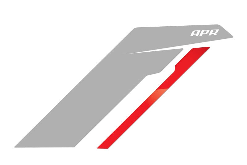 APR Sideburn Stickers - Silver APR/Red Stripe (Pair)