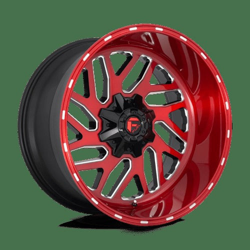 D691 22X10 5X4.5/5.0 BRSH-RED-MIL -18MM