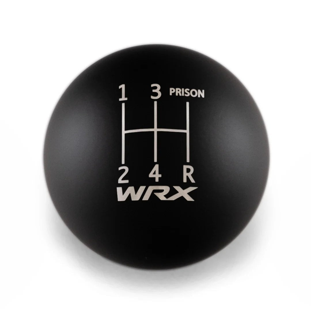 Billetworkz Weighted Shift Knob - 5 Speed WRX Jail-Prison Engraving - Subaru WRX