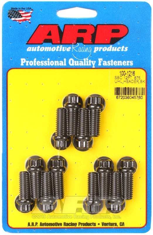 ARP SB Chevy 12pt .875 UHL header bolt kit
