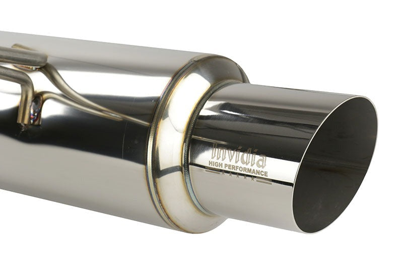 Invidia Racing Series Single Exit Cat Back Exhaust - Stainless Steel Tip - 2002-2007 Subaru WRX / STI