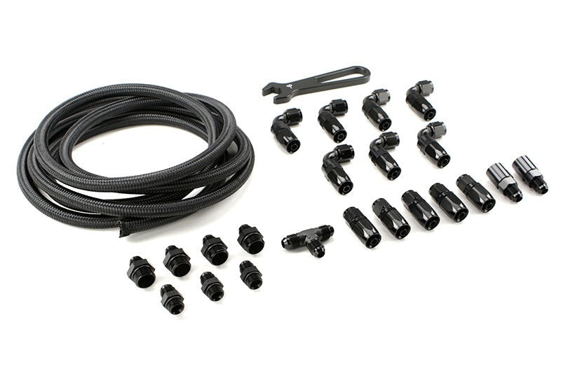Torque Solution Braided Fuel Line Kit For -6AN FPR - 2002-2014 Subaru WRX / 2007-2021 STI