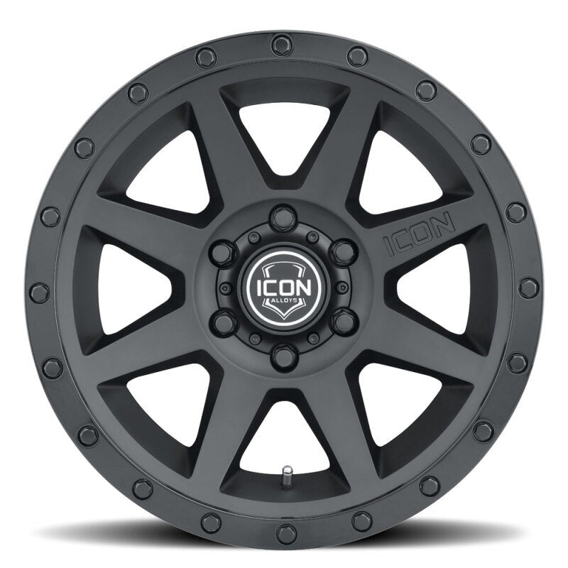 ICON Alloys Rebound 18x9 5x5 -12mm 4.5" Backspacing Double Black Wheel - 1818907345DB