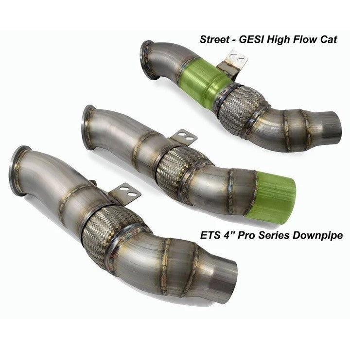 ETS Street GESI High Flow Catted Downpipe w/Pro Series Connection - 2020-2024 Toyota Supra