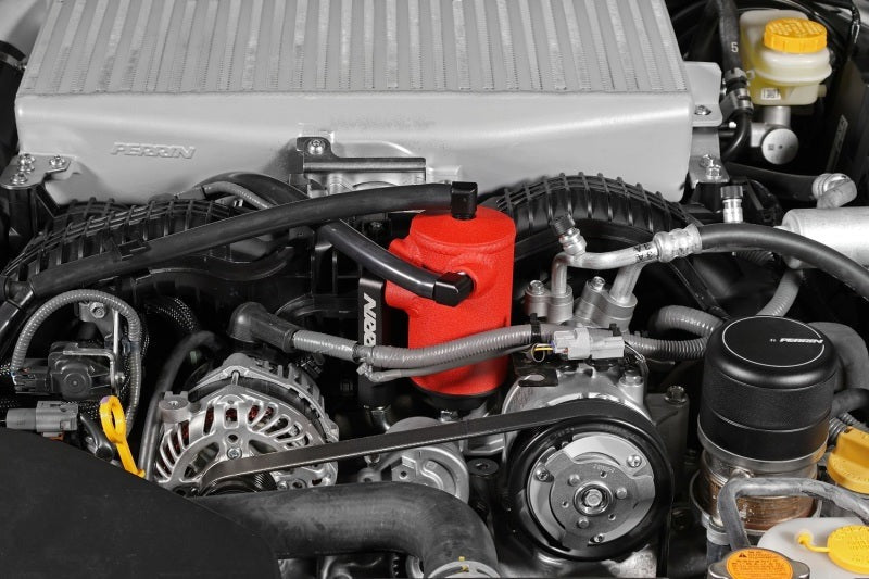 PERRIN Air Oil Separator - Red - 2022-2026 Subaru WRX