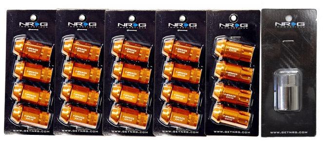 NRG 100 Series Open Ended Lug Nuts : Rose Gold (LN-110-21RG) - Universal