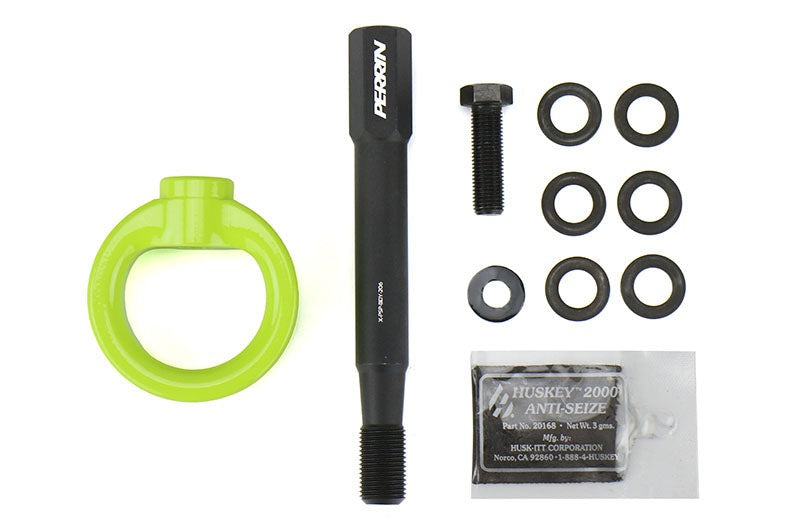 PERRIN Performance Rear Tow Hook Kit Neon Yellow - 2015-2021 Subaru WRX / STI