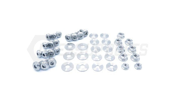 Fast Turn Fittings (Polished) Titanium Hardware Engine Bay Kit - 2008-2014 Subaru WRX / STI
