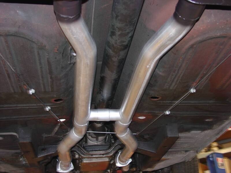 Flowmaster 67-70 Mustang American Thunder THRU VALANCE SS Crossmember-Back Exhaust System