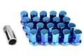 Project Kics Heptagon Caliber 24 Blue Titanium Closed Ended Lug Nuts 12X1.50