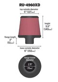 K&N Engineering Universal Clamp-On Air Filter - Round Tapered 2.75in Flange - Universal