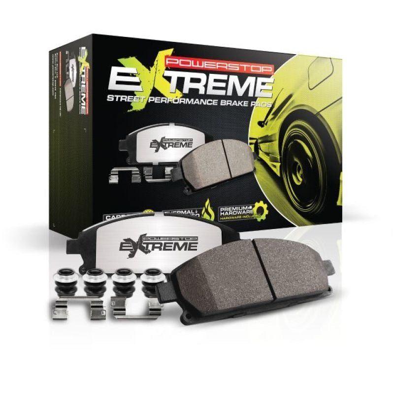 Power Stop Front Z26 Extreme Street Brake Pads w/Hardware - 2018-2021 Subaru STI / 2022-2026 Subaru WRX (TS/TR Only)