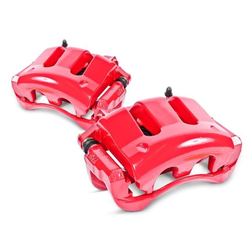Power Stop Red Calipers w/Brackets - Rear - 2005-2009 Subaru Legacy
