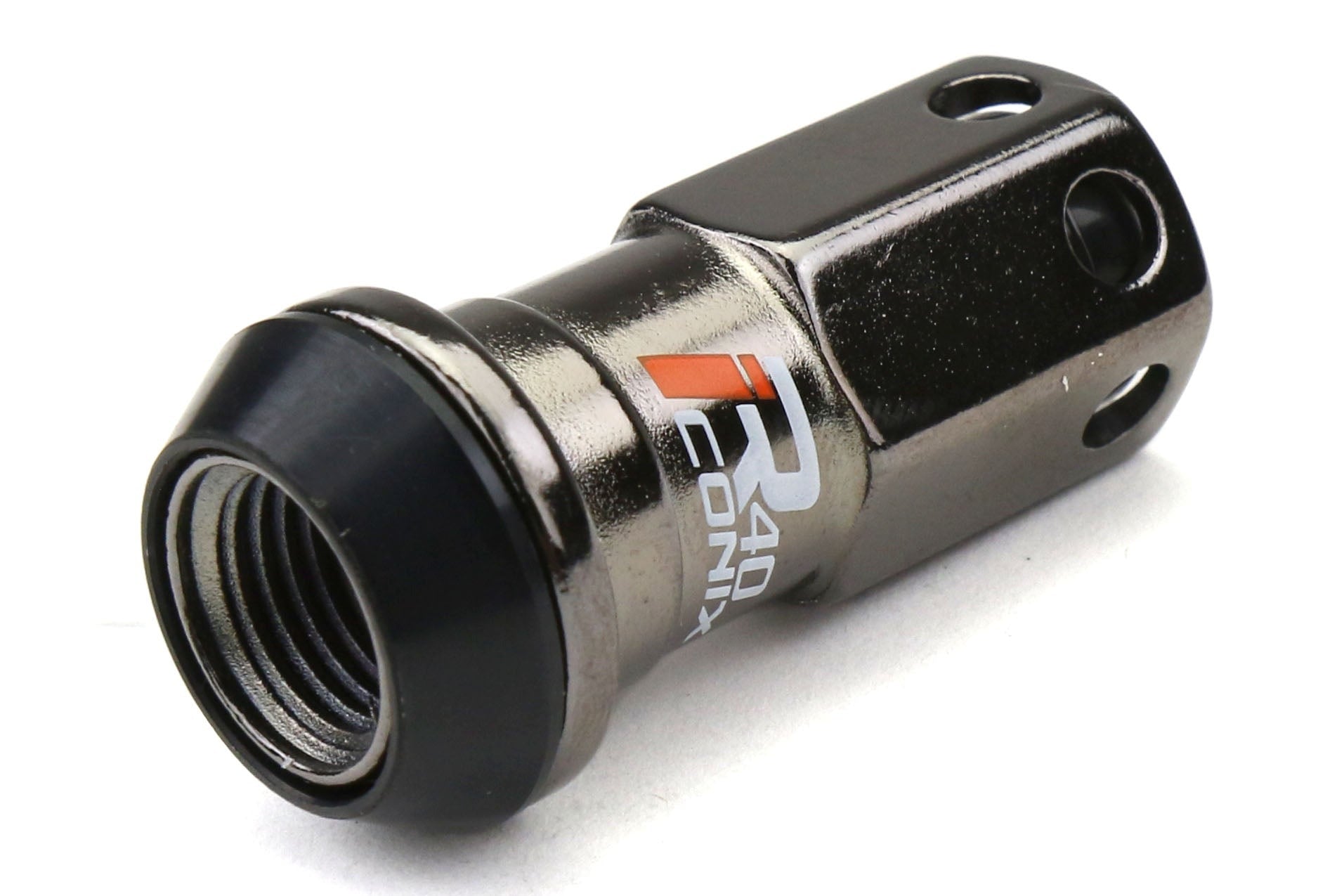 Project Kics R40 Iconix Lug Nut Set w/ Black Plastic Caps M12x1.25