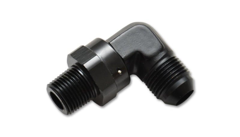 Vibrant Performance Male AN to Male NPT 90 Degree Swivel Adapter, -6 AN to 1/2in NPT, AN/NPT/ORB Performance Fluid Plumbing - Part 11363