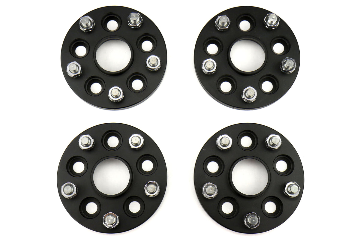 ISC Suspension 5x100 to 5x114 15mm Wheel Adapters Black - Subaru Models (inc. 2002-2014 WRX)