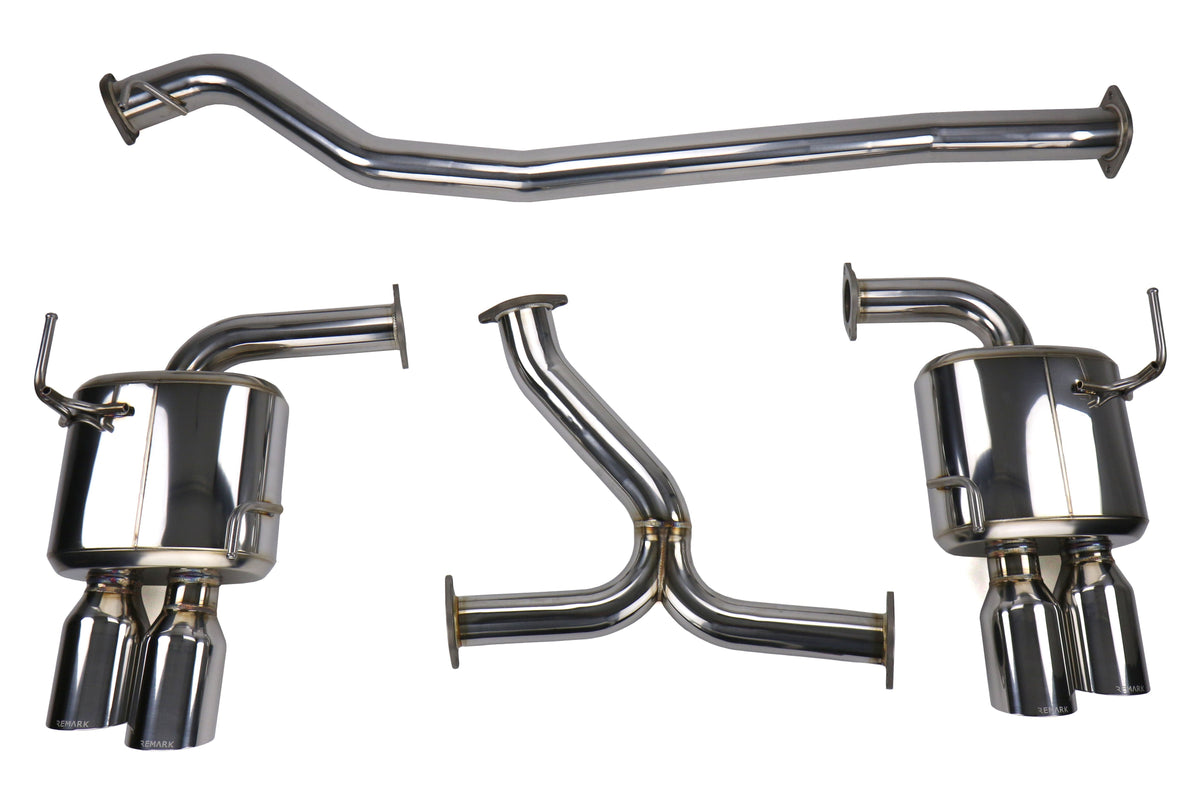 Remark 4 Inch Quad Exit Catback Exhaust System - 2015-2020 Subaru WRX / STI