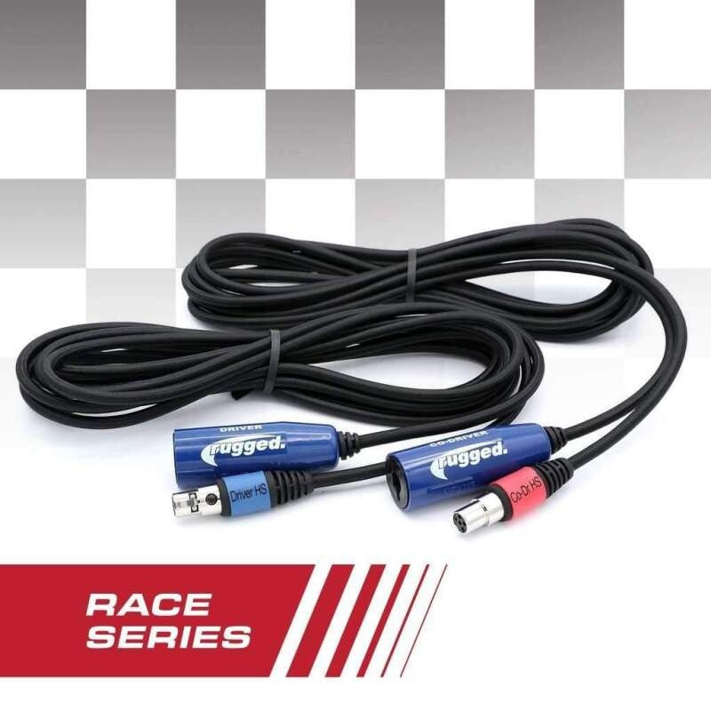 Rugged Radios OFFROAD 12 RACE SERIES Straight Cable to Intercom Driver and Co-Driver