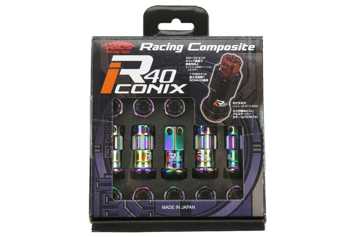 Project Kics R40 Iconix Neo Chrome Locking Lug Nuts M12X1.25
