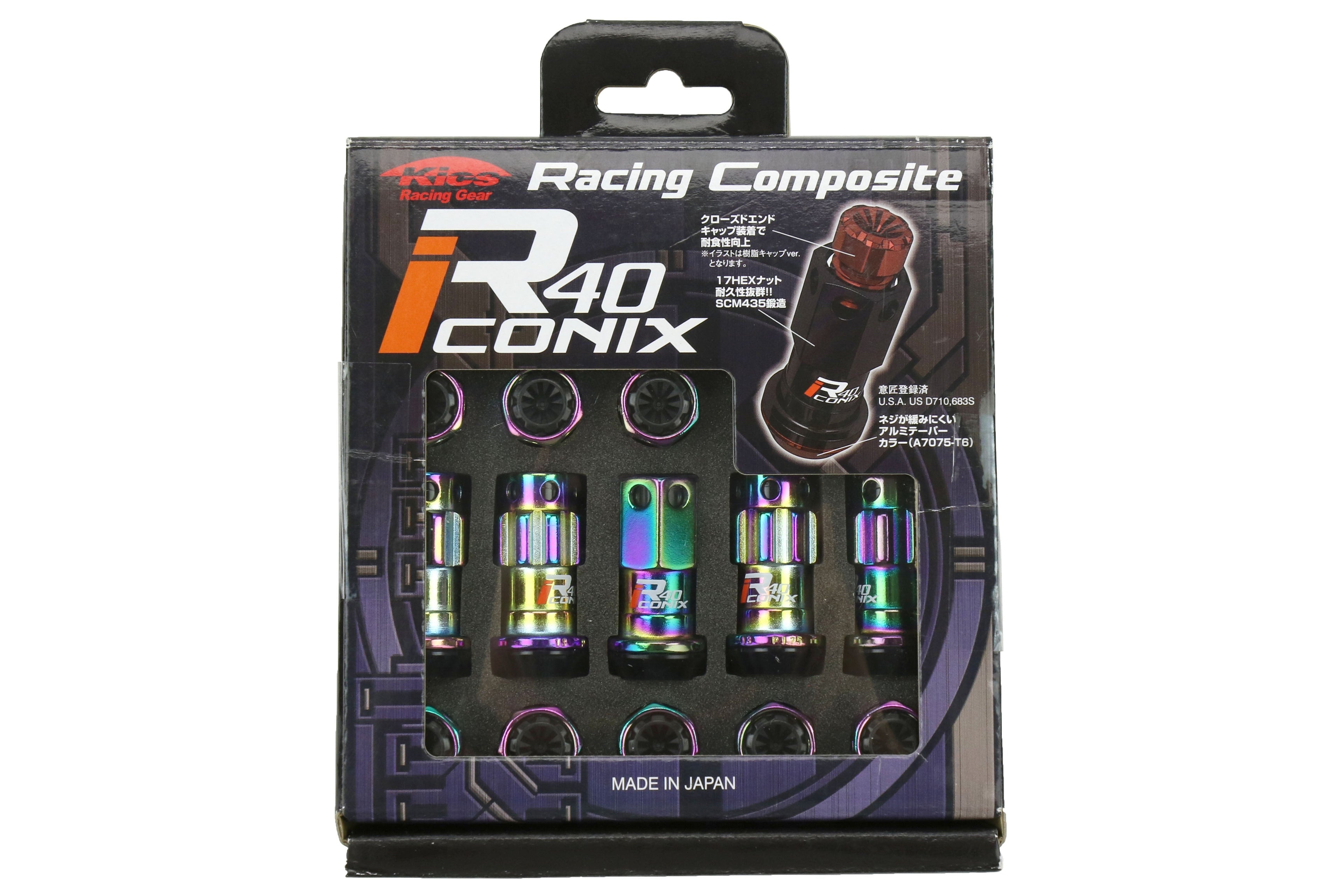 Project Kics R40 Iconix Neo Chrome Locking Lug Nuts M12X1.25