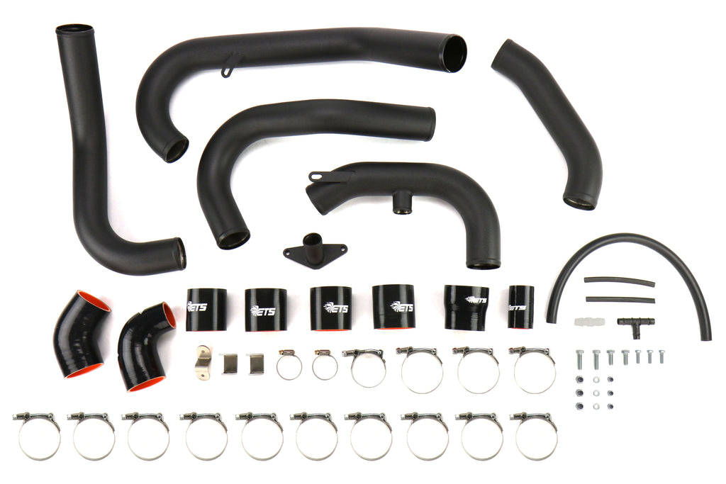 ETS Front Mount Intercooler Piping Kit Wrinkle Black - 2008-2014 Subaru STI