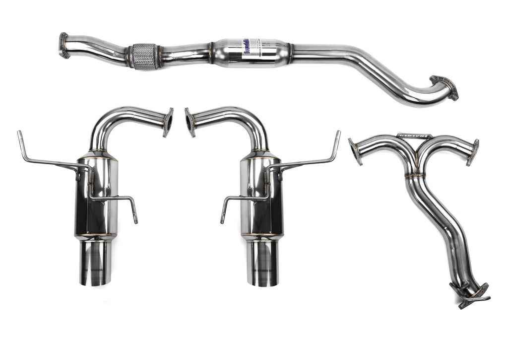 Invidia N1 Dual Exit Cat Back Exhaust - Stainless Steel Tips - 2015-2021 Subaru WRX / STI
